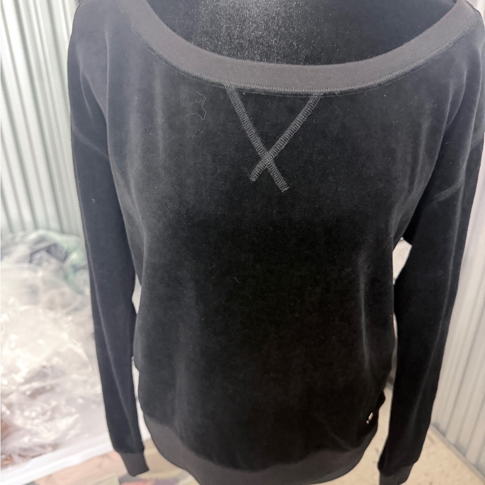 Juicy Couture Black velour top vintage Y2K
